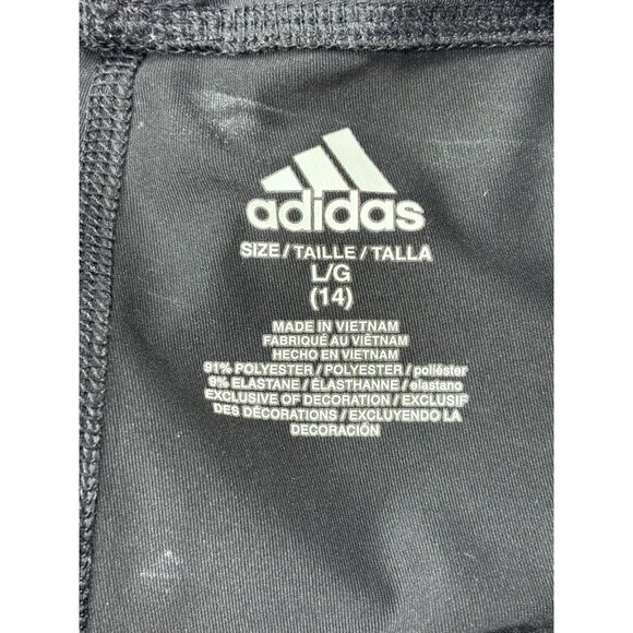 Adidas Girls Black Track Pants L/14 Polyester & Elastane - Picture 10 of 10